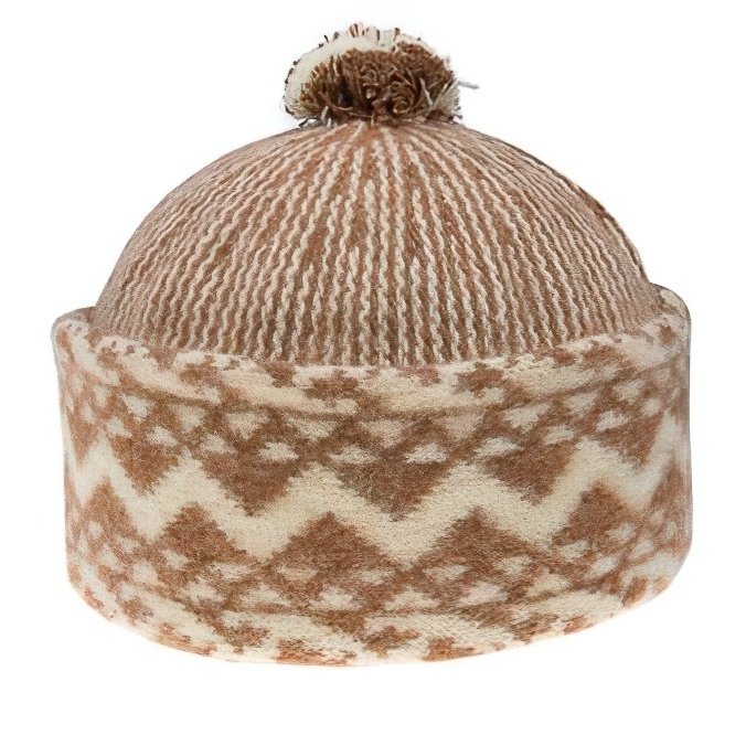 TONAK Pánská čepice zmijovka TONAK TRITON světle hnědá-smetanová, univerzální velikost