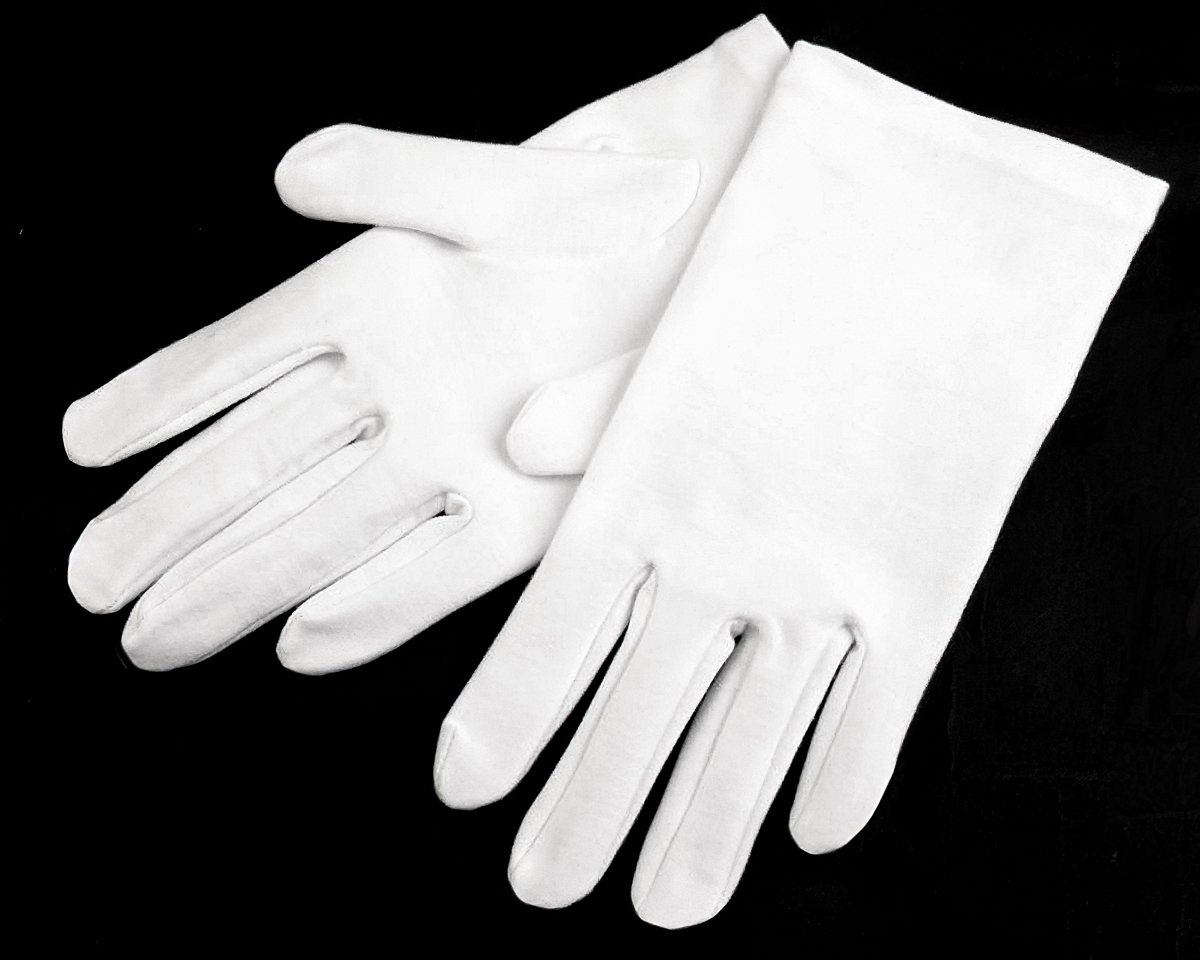 TextilCentrum.cz Pánské společenské (taneční) rukavičky, bavlněné 720804, bílé, uni velikost