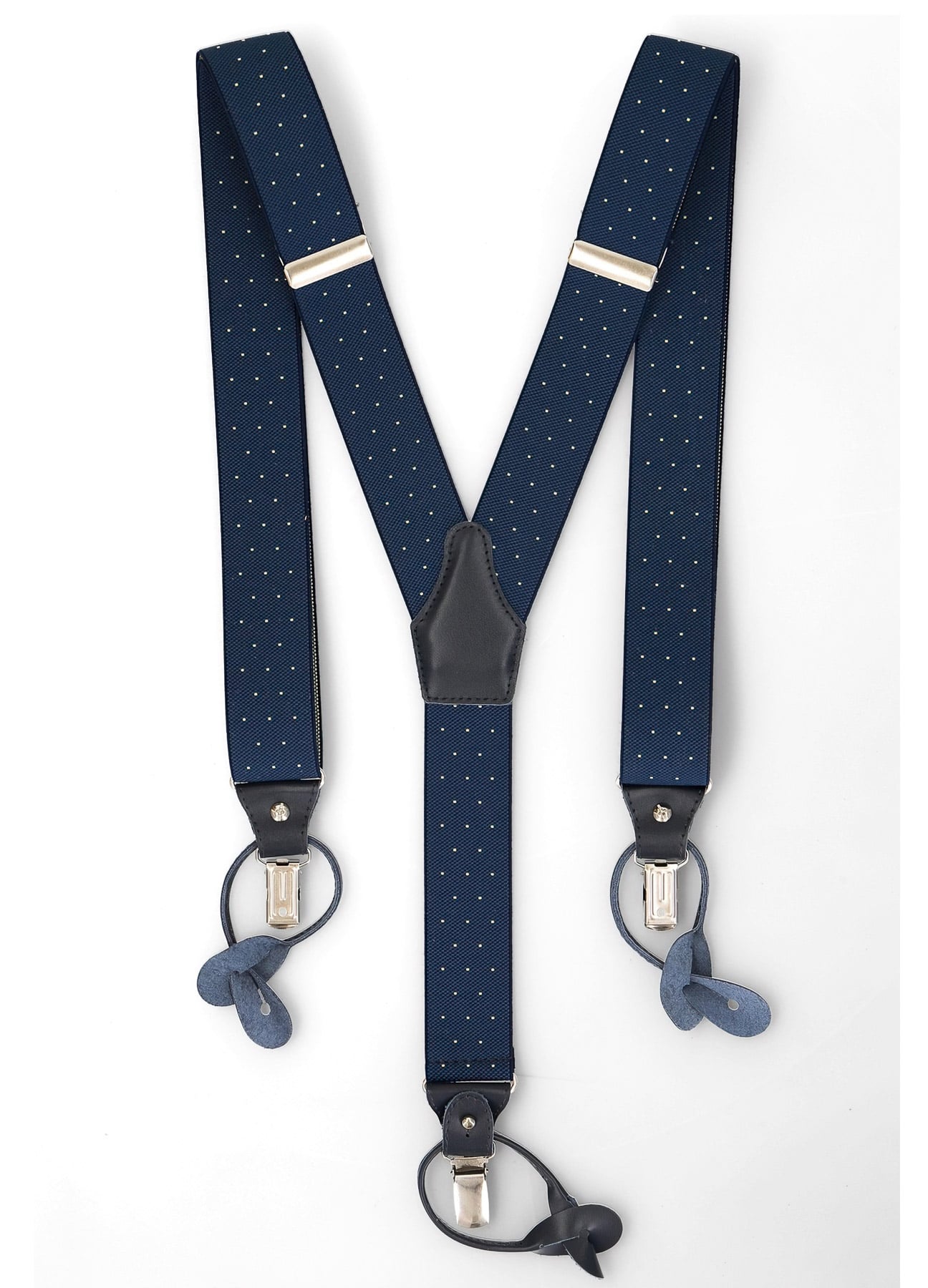 TextilCentrum.cz RANGER Dg35.054, délka 120cm, šíře 3,5cm, tvar Y, modré s tečkami