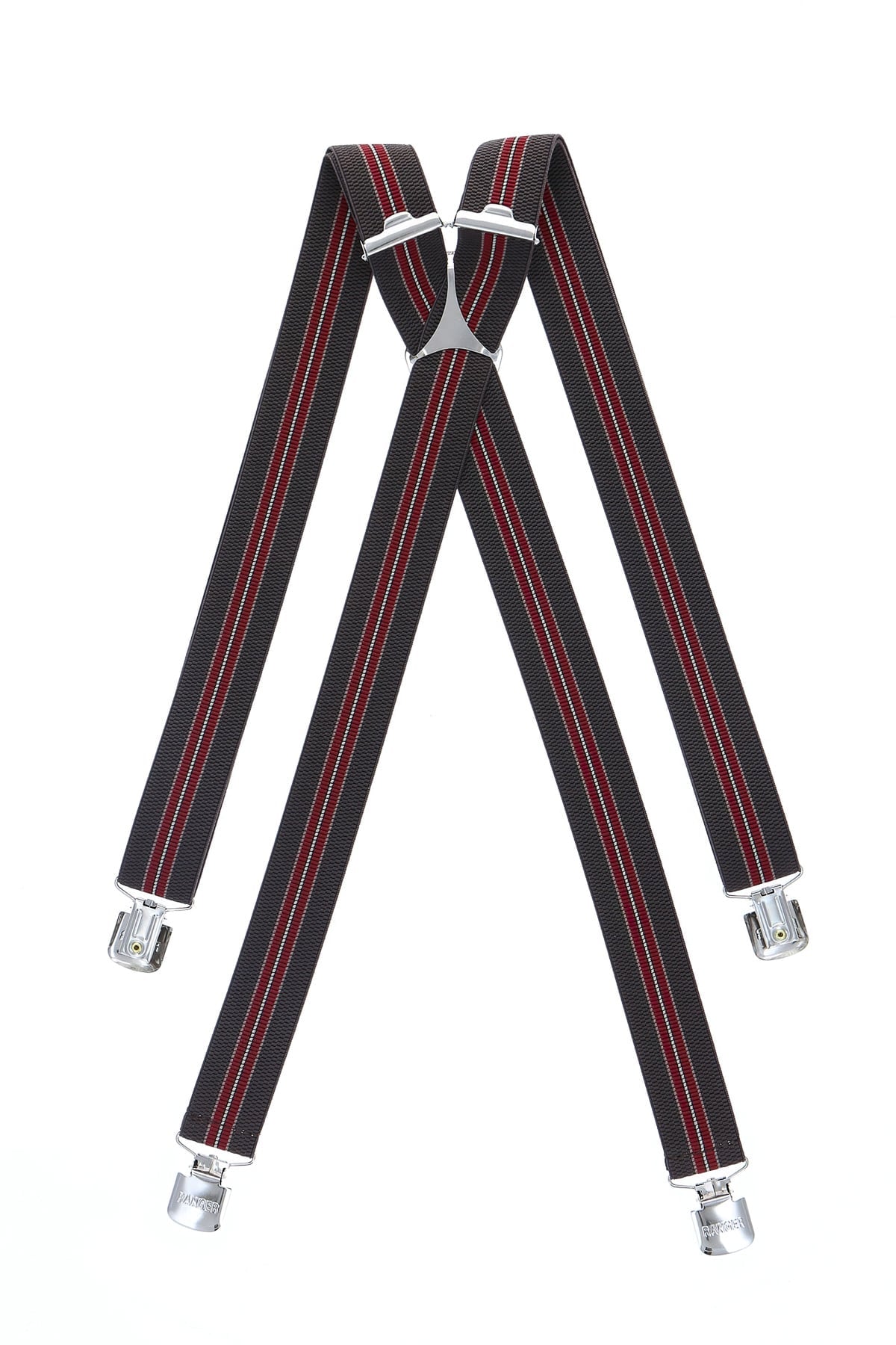 Ranger Šle pánské RANGER Dt30.018, délka 130cm, šíře 3cm, tvar X, hnědé s červeným proužkem