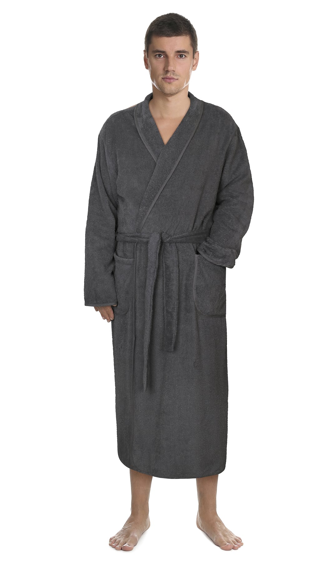 Bellatex Župan FROTÉ 4825/042 šedý, bavlněné froté, pánský, velikost L