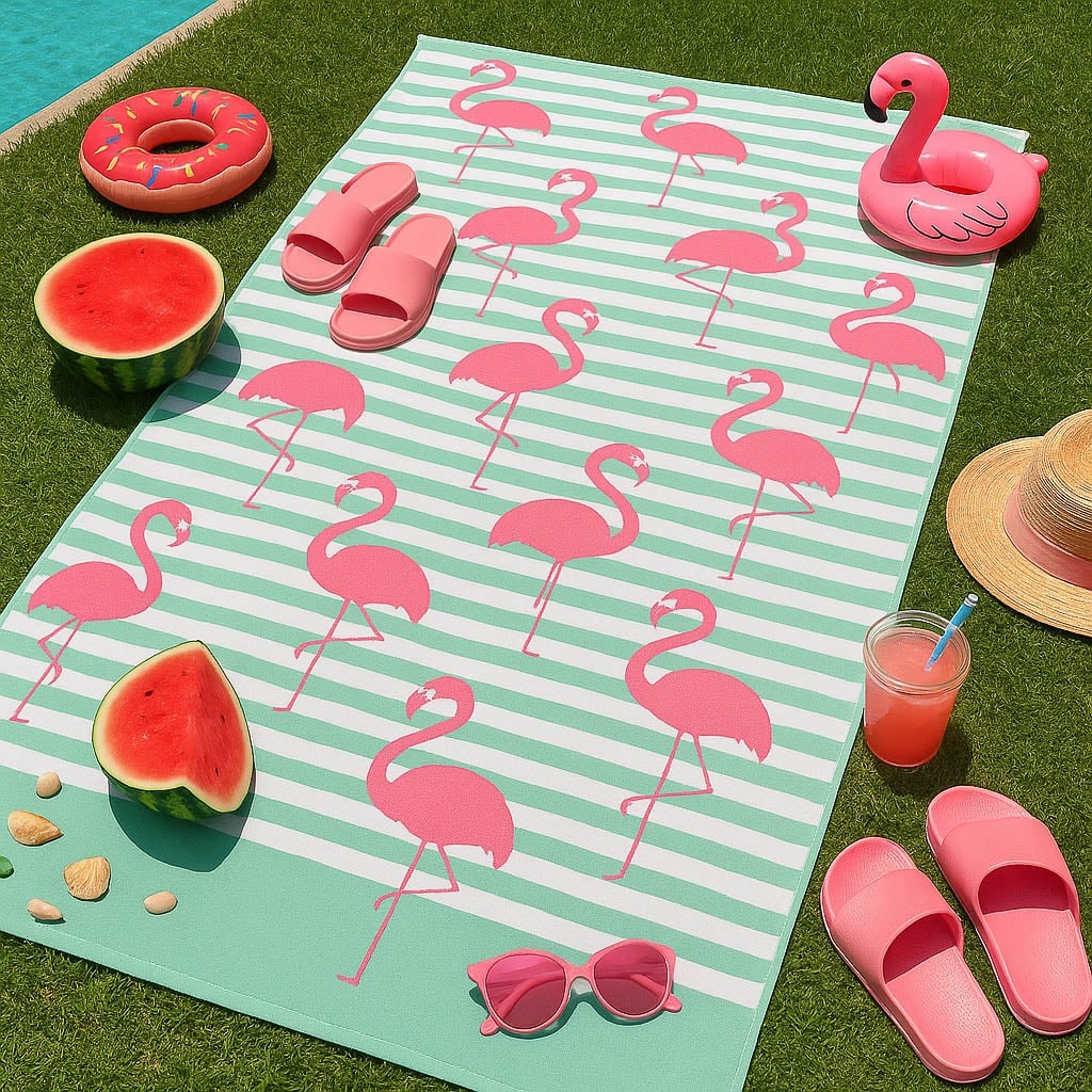 Svitap Plážová osuška Plameňáci Varianta: Plážová osuška Plameňáci 90x170 cm