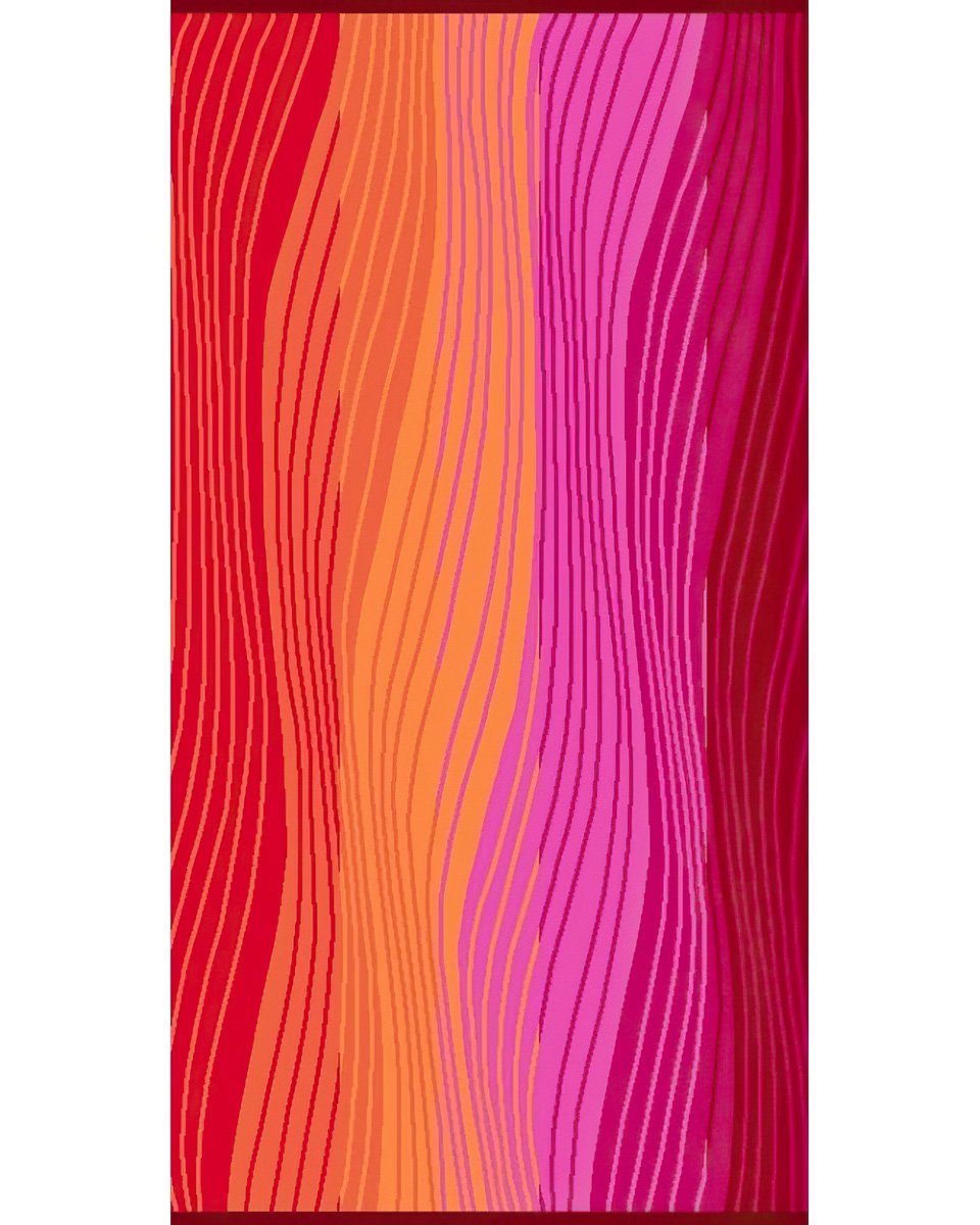 Praktik plážová osuška TROPIC STATICO RED, vlnky, červená, froté, 90x160cm