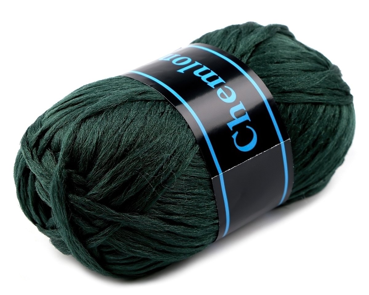 Pletací / háčkovací příze Ariadne CHEMLONKA 688 tmavě zelená piniova, jednobarevná, 50g/250m