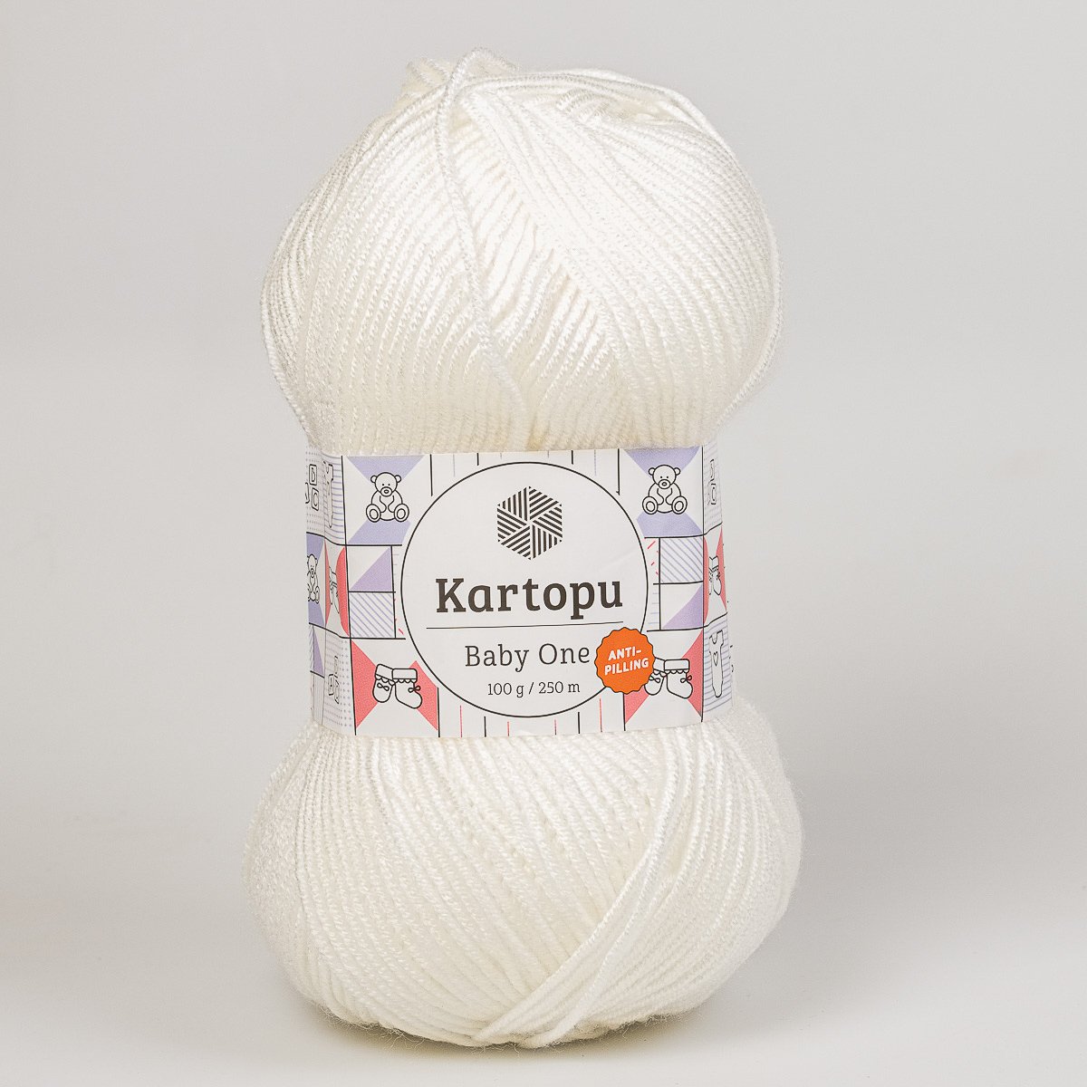 Levně Pletací / háčkovací příze Kartopu BABY ONE K019 vanilková, jednobarevná, antipillingová, 100g/250m