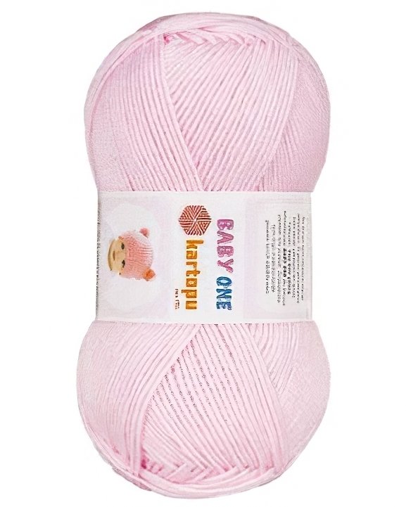 Pletací / háčkovací příze Kartopu BABY ONE K782 světle růžová, jednobarevná, antipillingová, 100g/250m