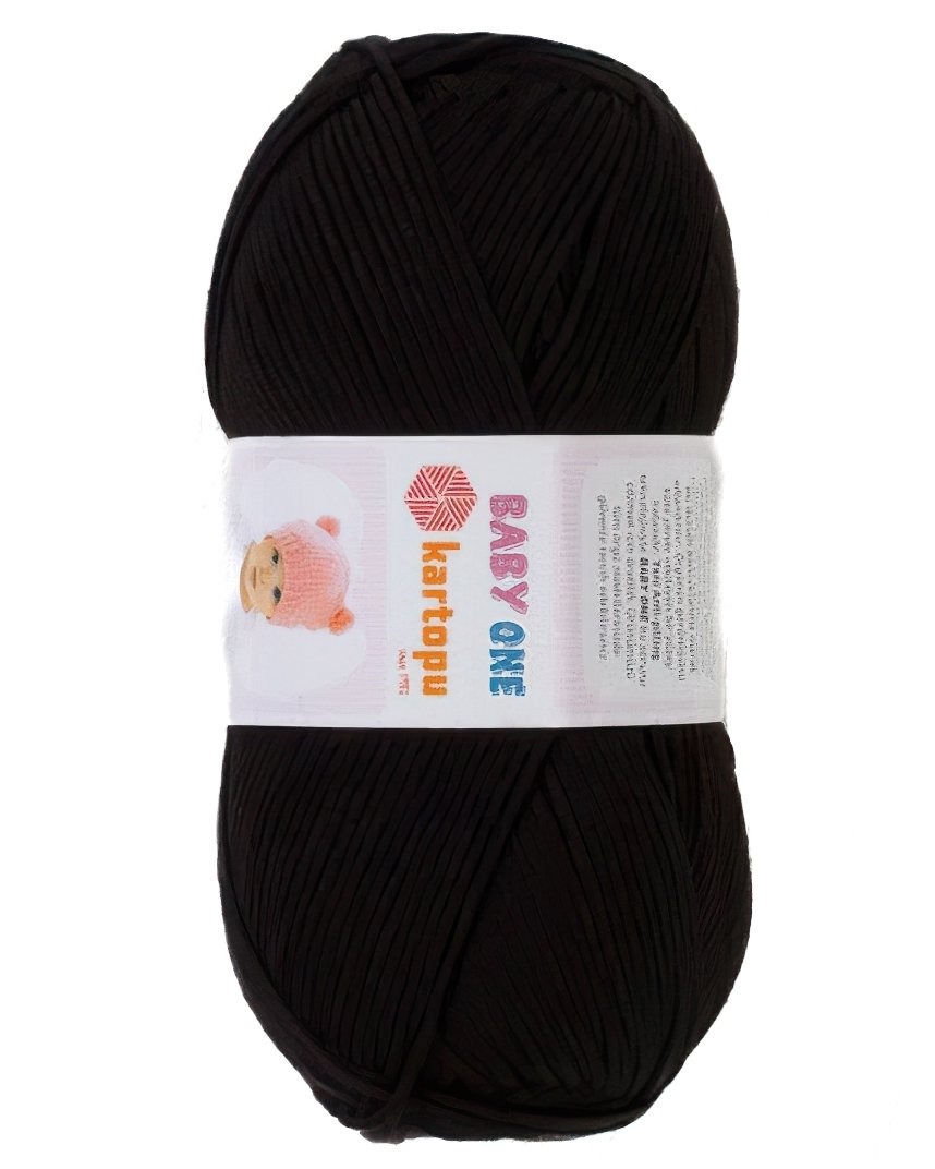 Pletací / háčkovací příze Kartopu BABY ONE K940 černá, jednobarevná, antipillingová, 100g/250m