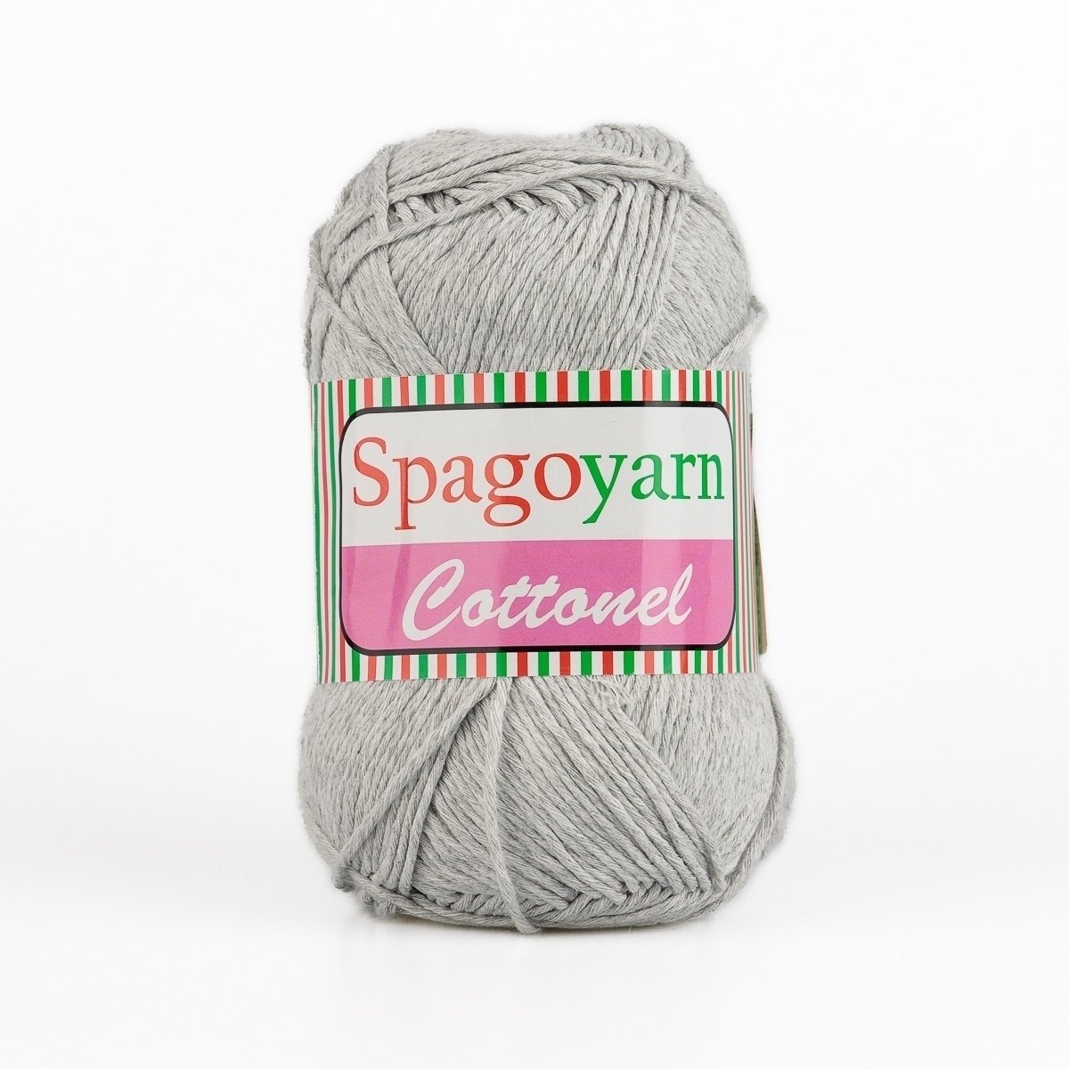 Pletací / háčkovací příze Spagoyarn COTTONEL 103 šedá, jednobarevná, 100g/200m