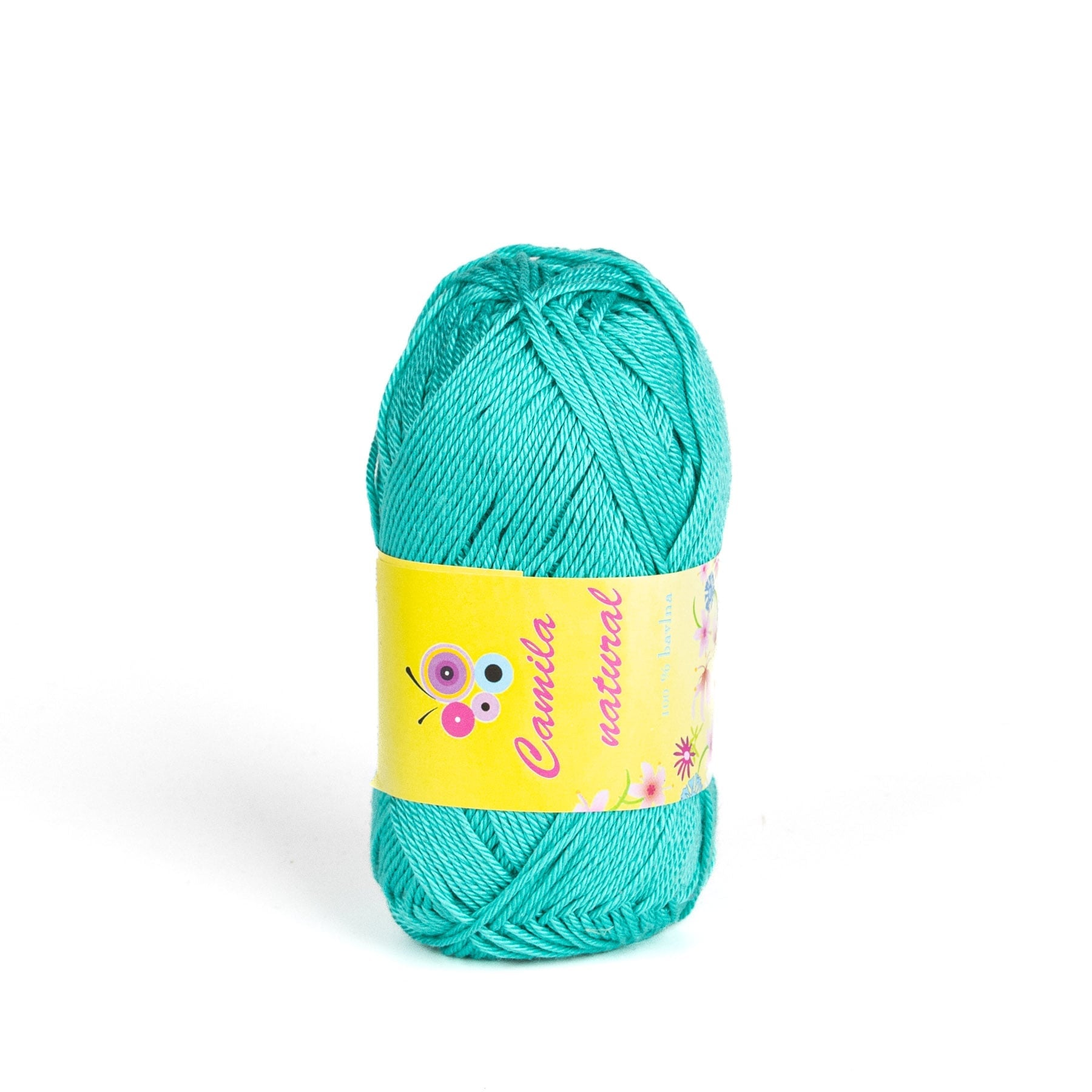 Pletací / háčkovací příze Storex CAMILA NATURAL 131 tyrkysově zelená, jednobarevná, 50g/125m