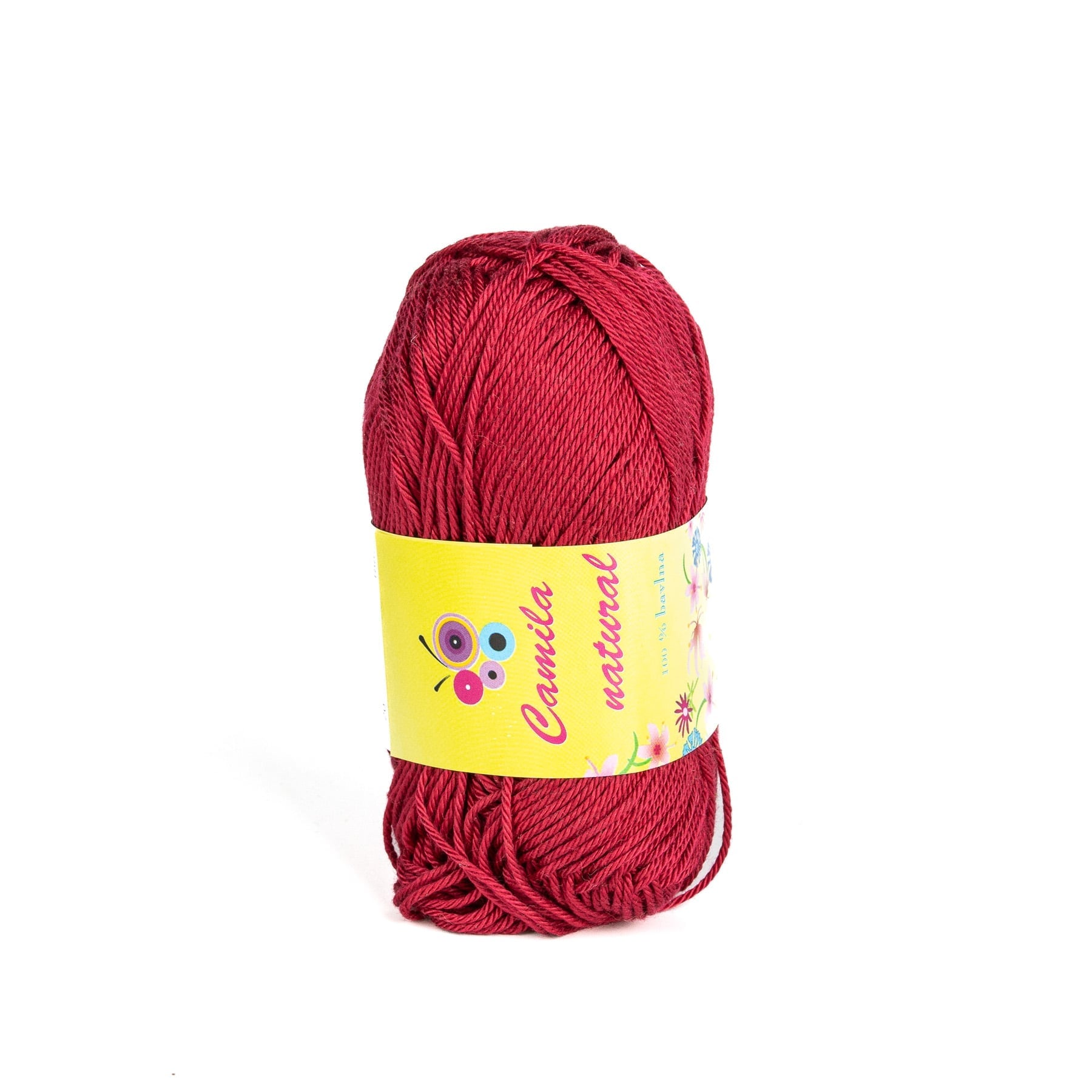 Pletací / háčkovací příze Storex CAMILA NATURAL 20 bordó, jednobarevná, 50g/125m