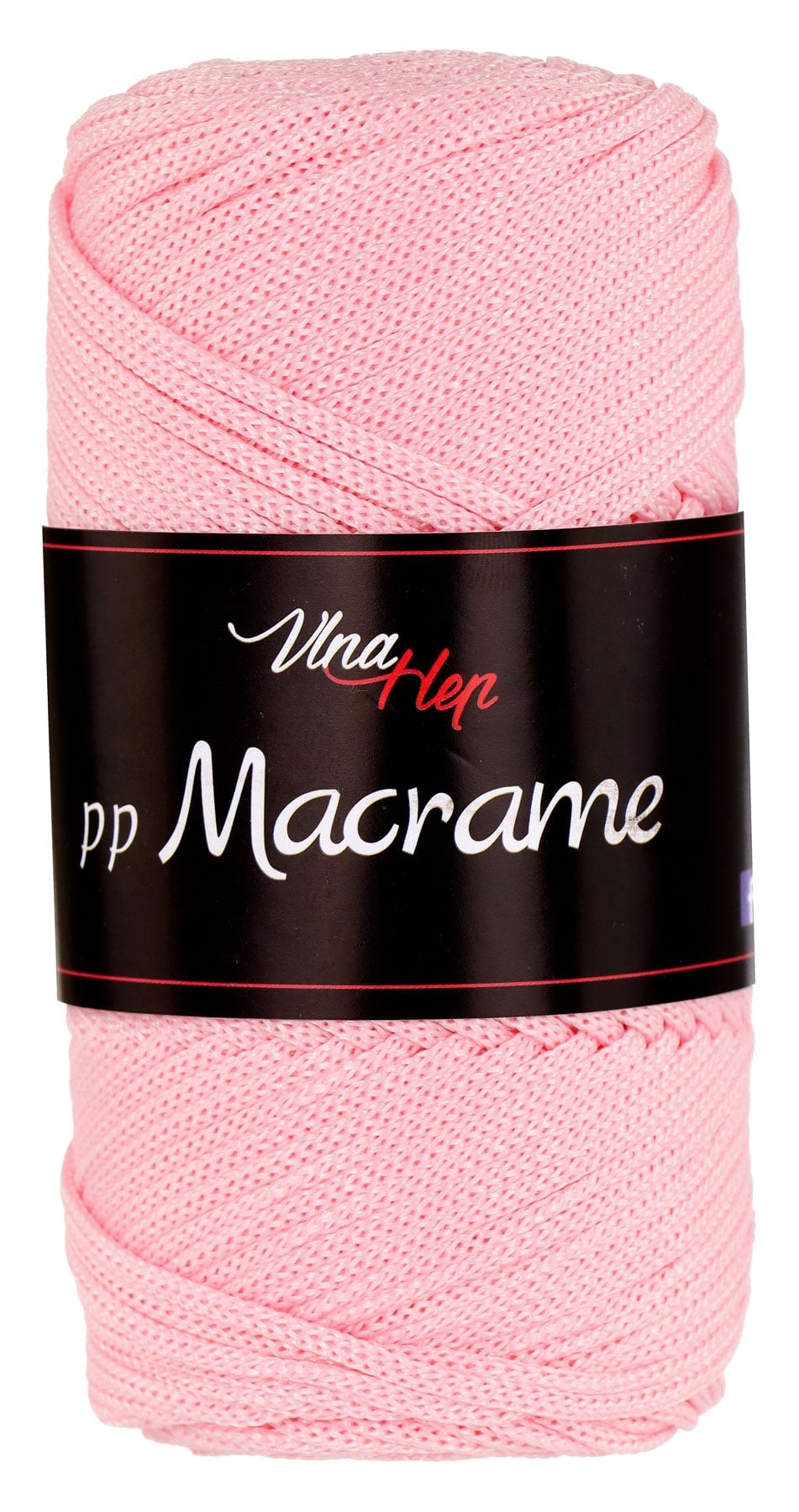 Pletací / háčkovací příze Vlna-Hep PP MACRAME 4004 světle růžová, jednobarevná, 100g/85m
