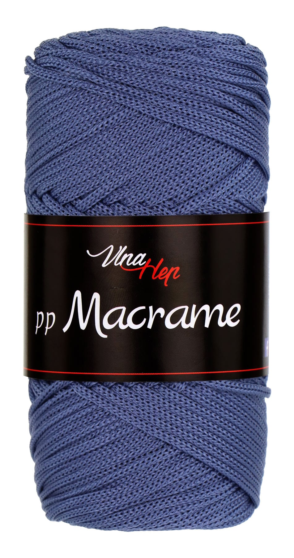 Pletací / háčkovací příze Vlna-Hep PP MACRAME 4113 riflově modrá, jednobarevná, 100g/85m