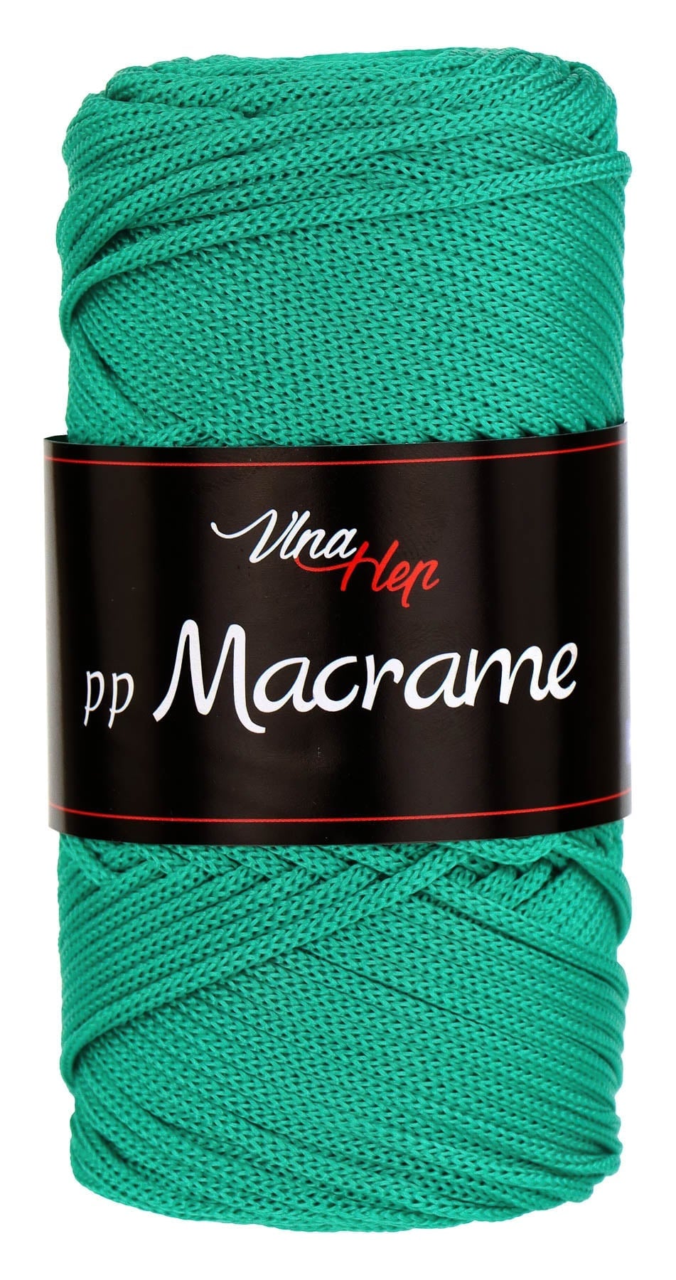 Pletací / háčkovací příze Vlna-Hep PP MACRAME 4132 smaragdová, jednobarevná, 100g/85m