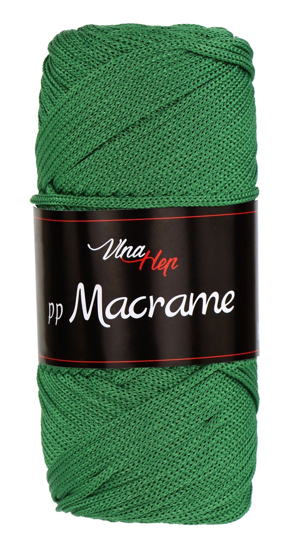 Pletací / háčkovací příze Vlna-Hep PP MACRAME 4135 zelená, jednobarevná, 100g/85m