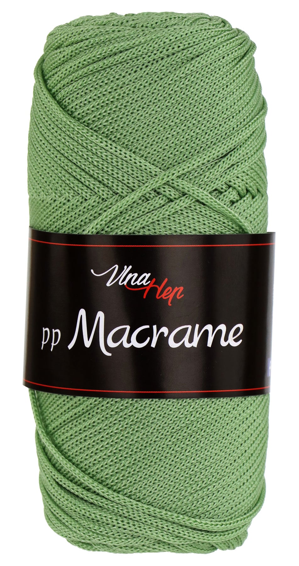 Pletací / háčkovací příze Vlna-Hep PP MACRAME 4149 světle zelená olivová, jednobarevná, 100g/85m