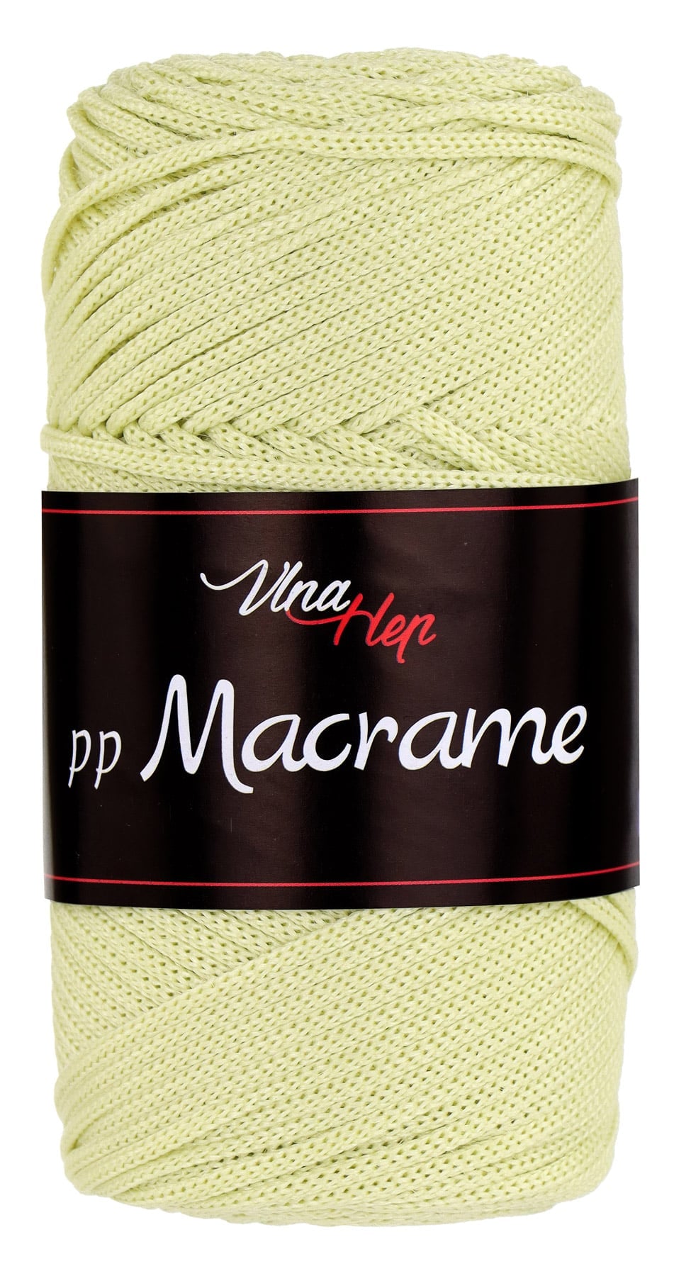Pletací / háčkovací příze Vlna-Hep PP MACRAME 4176 světle žlutá pistáciová, jednobarevná, 100g/85m