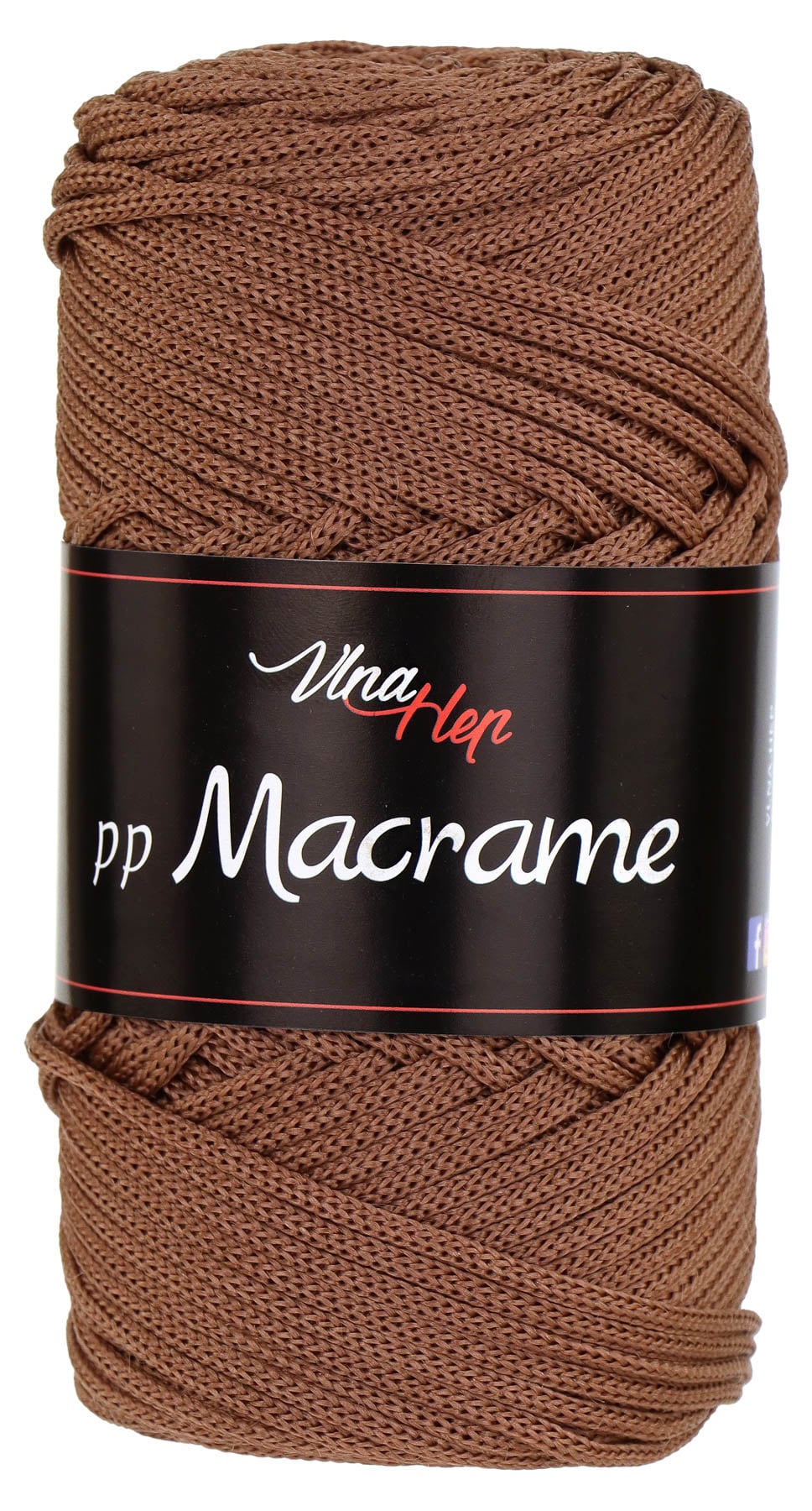 Pletací / háčkovací příze Vlna-Hep PP MACRAME 4207 hnědá, jednobarevná, 100g/85m