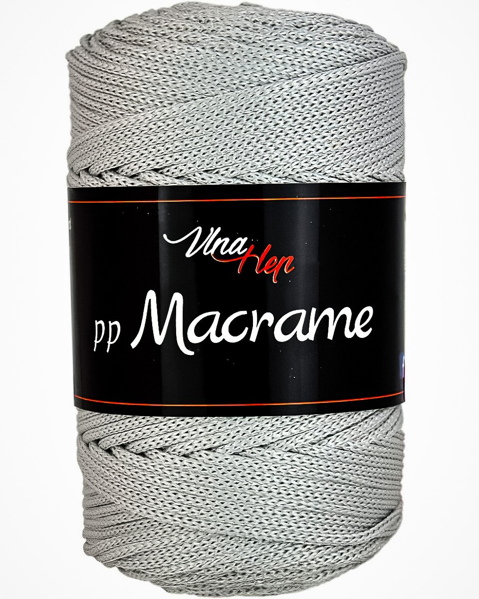 Pletací / háčkovací příze Vlna-Hep PP MACRAME 4235 šedá, jednobarevná, 100g/85m