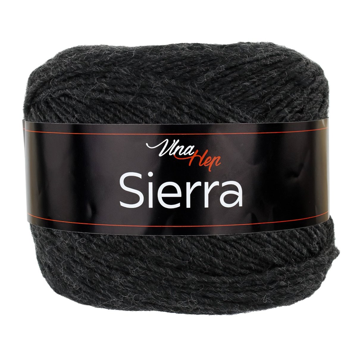Pletací / háčkovací příze Vlna-Hep SIERRA 6001 černá jednobarevná, klasická 150g/450m