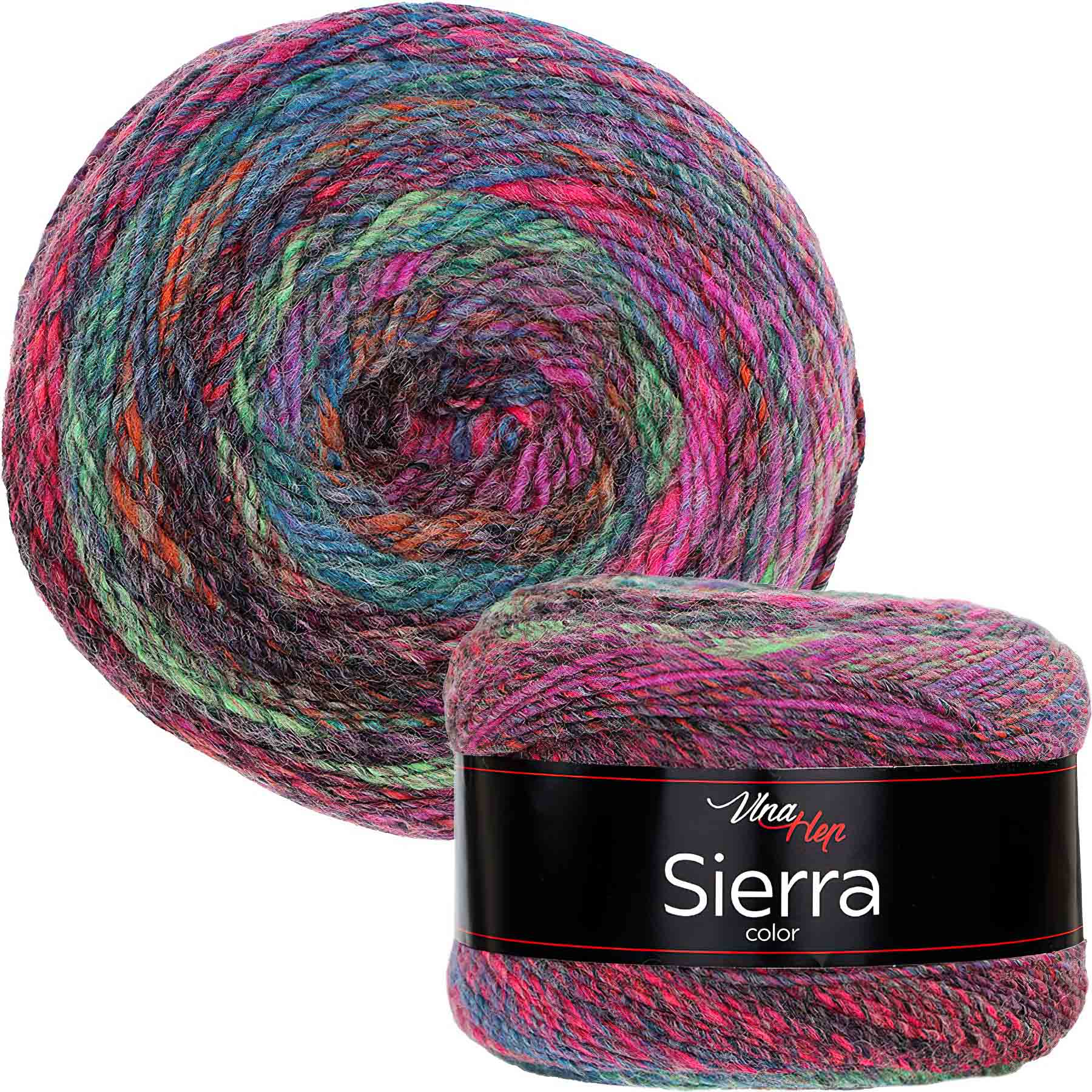 Pletací / háčkovací příze Vlna-Hep SIERRA 7216 fialovo-modrá, melírovaná, efektní 150g/450m