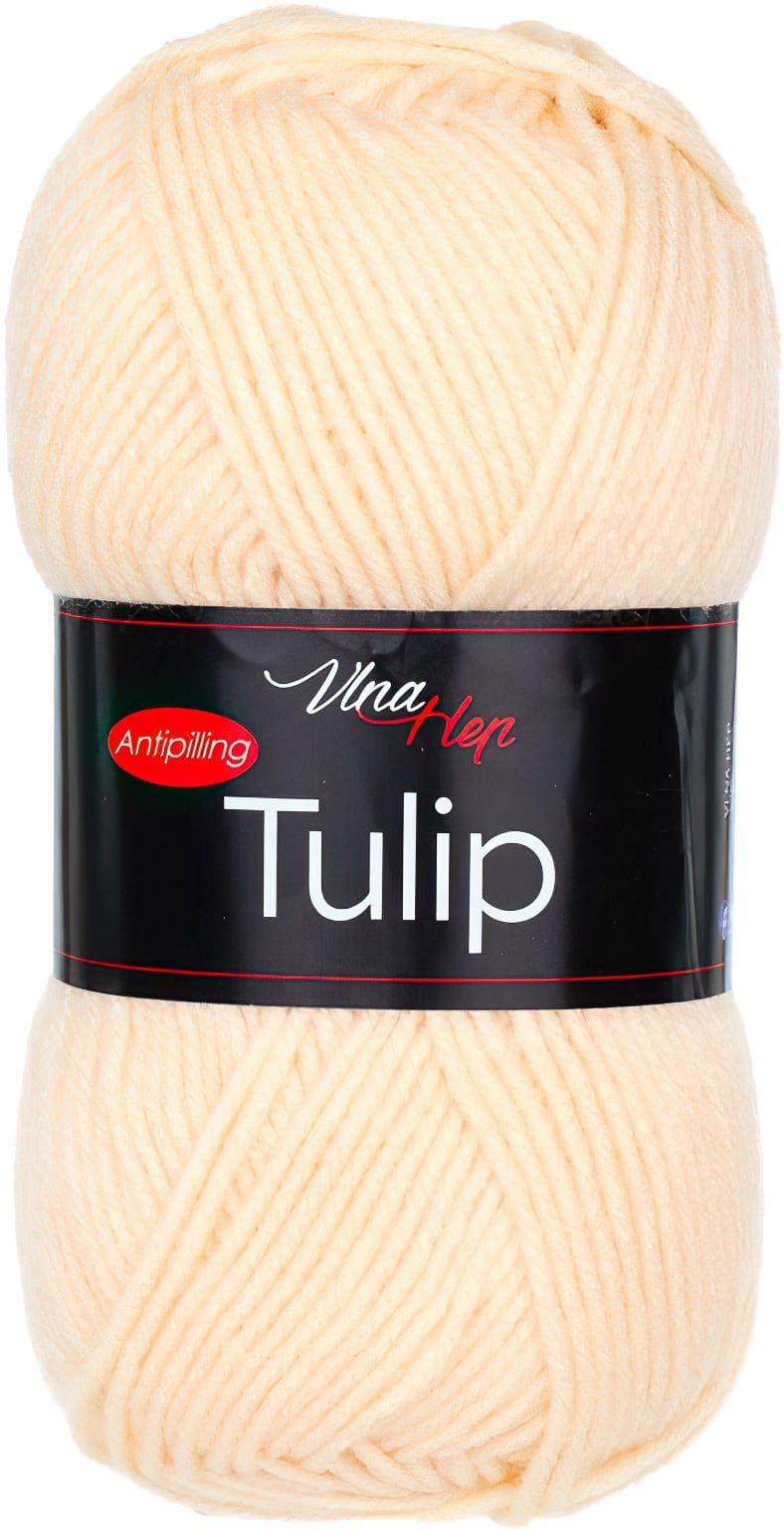 Levně Pletací / háčkovací příze Vlna-Hep TULIP 41009 banánová, jednobarevná, antipillingová, 100g/170m