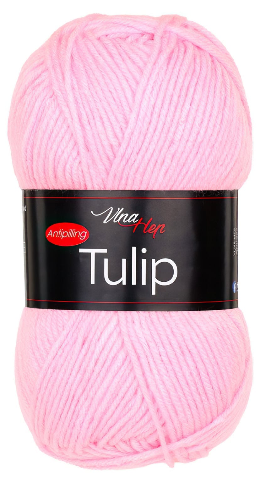 Pletací / háčkovací příze Vlna-Hep TULIP 41068 světle růžová, jednobarevná, antipillingová, 100g/170m