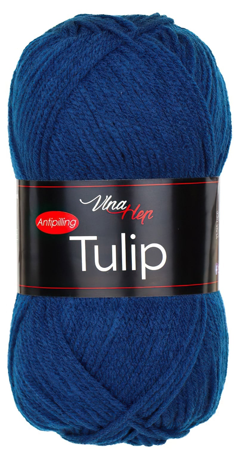 Pletací / háčkovací příze Vlna-Hep TULIP 41277 tmavě modrá, jednobarevná, antipillingová, 100g/170m
