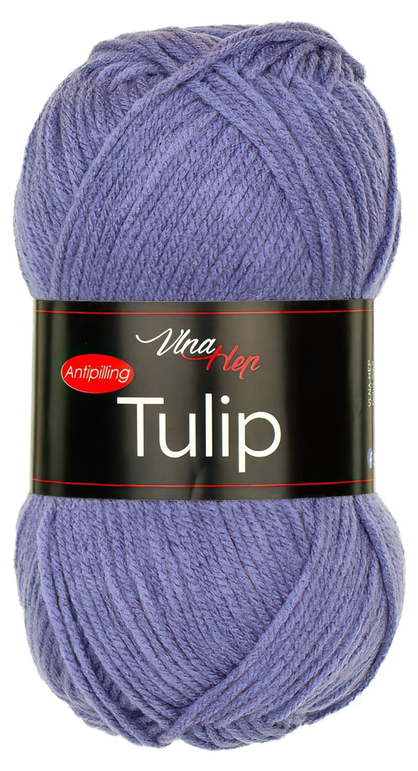 Pletací / háčkovací příze Vlna-Hep TULIP 41351 fialovo-modrá, jednobarevná, antipillingová, 100g/170m