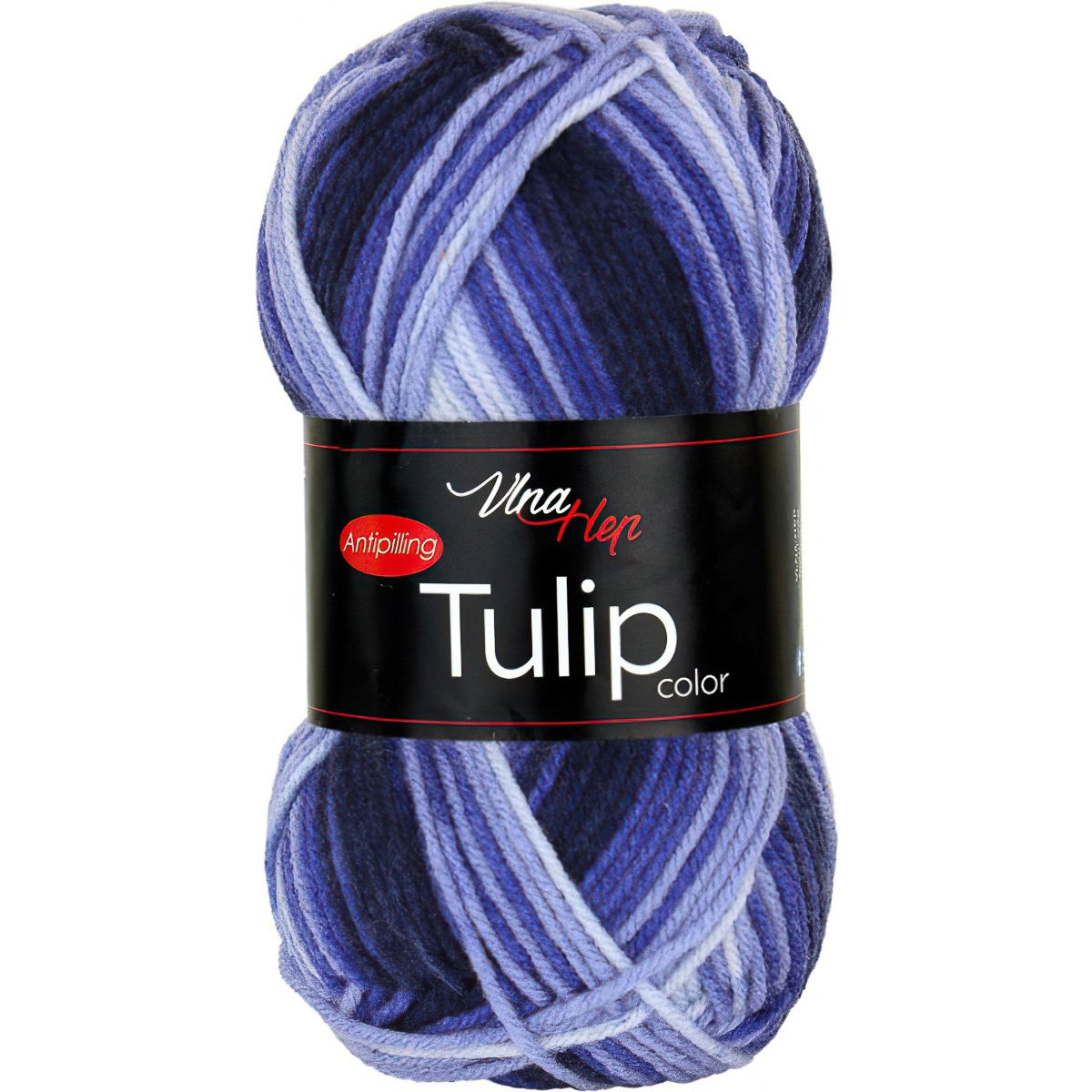 Pletací / háčkovací příze Vlna-Hep TULIP COLOR 5213 fialovo-bílá, melírovaná, antipillingová, 100g/170m
