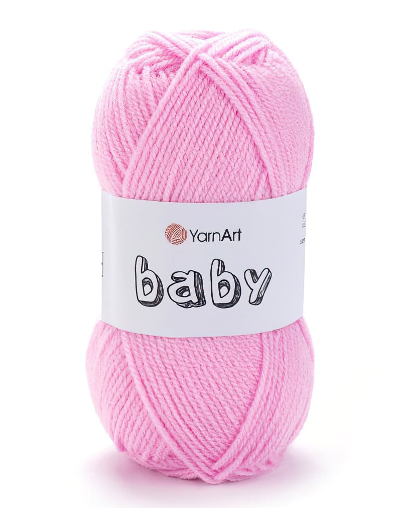 Pletací / háčkovací příze YarnArt BABY 217 světle růžová, jednobarevná, dětská, 50g/150m