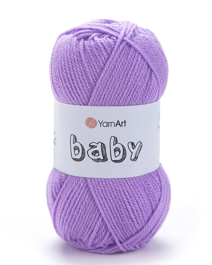 Pletací / háčkovací příze YarnArt BABY 9560 světle fialová, jednobarevná, dětská, 50g/150m