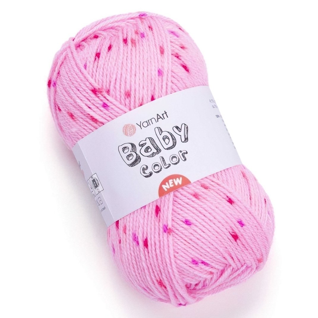 Pletací / háčkovací příze YarnArt BABY COLOR 211 růžovo-růžová, efektní, 50g/150m