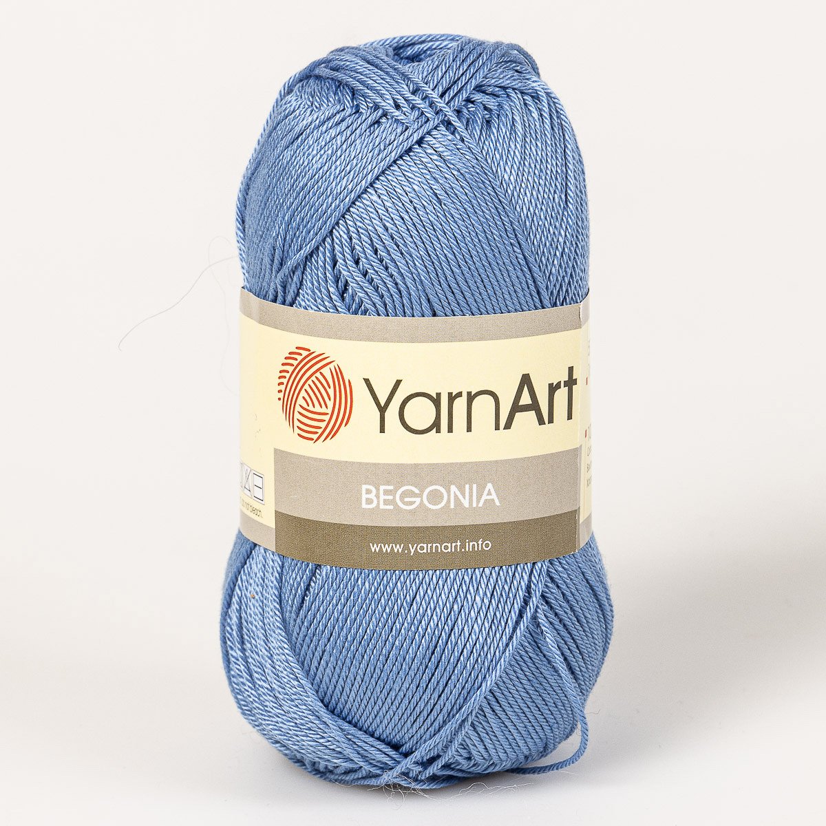 YarnArt Pletací / háčkovací příze YarnArt BEGONIA 5351 středně modrá, jednobarevná, mercerovaná, 50g/169m