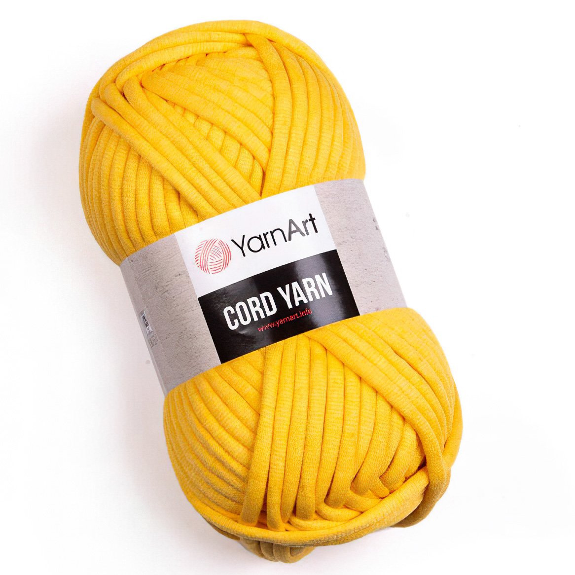 Pletací / háčkovací příze YarnArt CORD YARN 764 hořčicově žlutá, jednobarevná 250g/73m