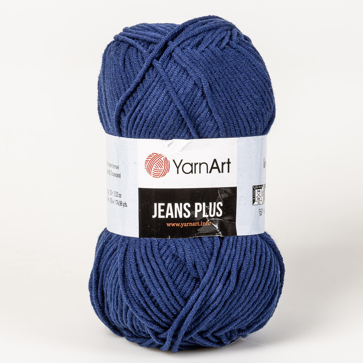 YarnArt pletací / háčkovací příze YarnArt JEANS PLUS 54 tmavě modrá, jednobarevná, 100g/160m