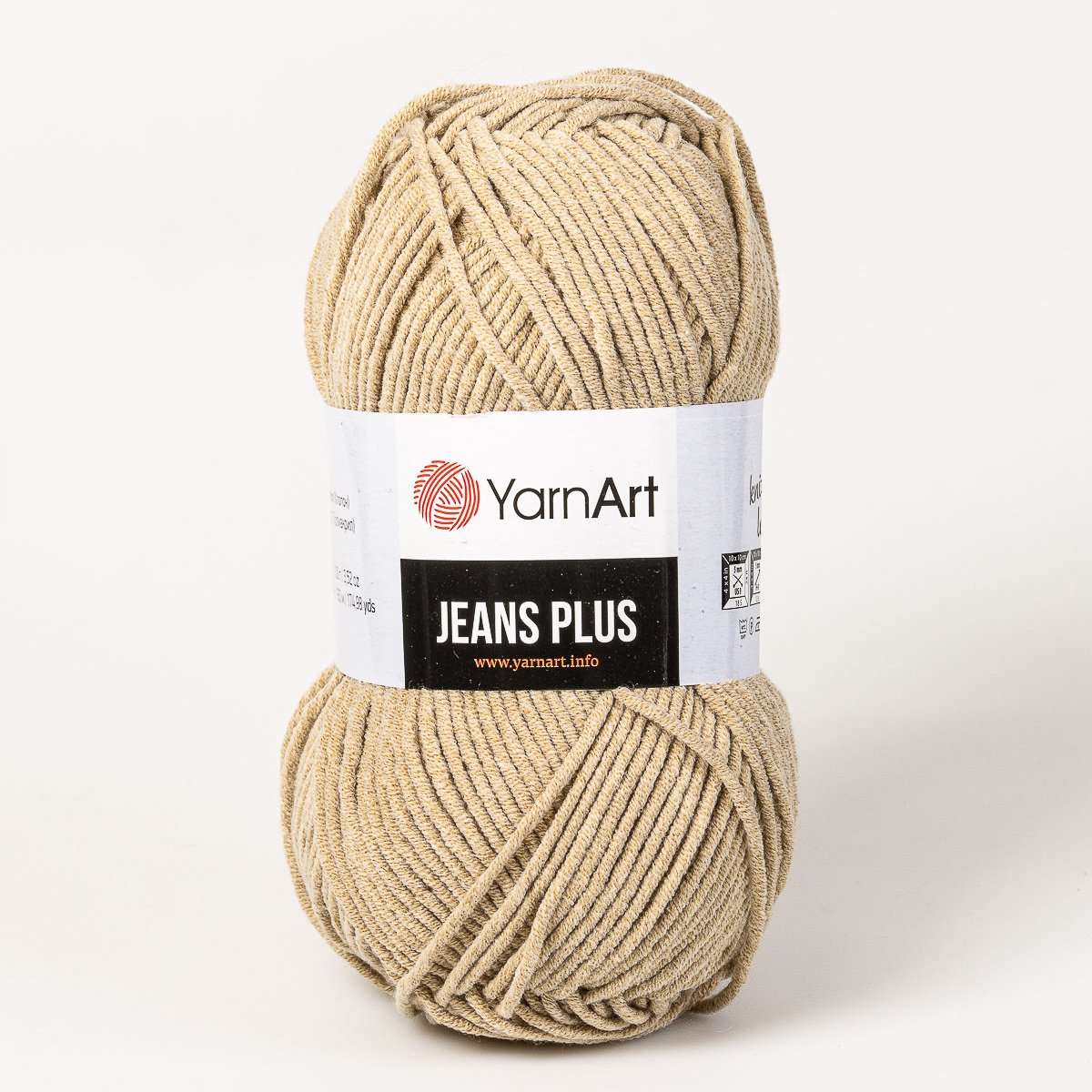 YarnArt pletací / háčkovací příze YarnArt JEANS PLUS 48 béžová, jednobarevná, 100g/160m