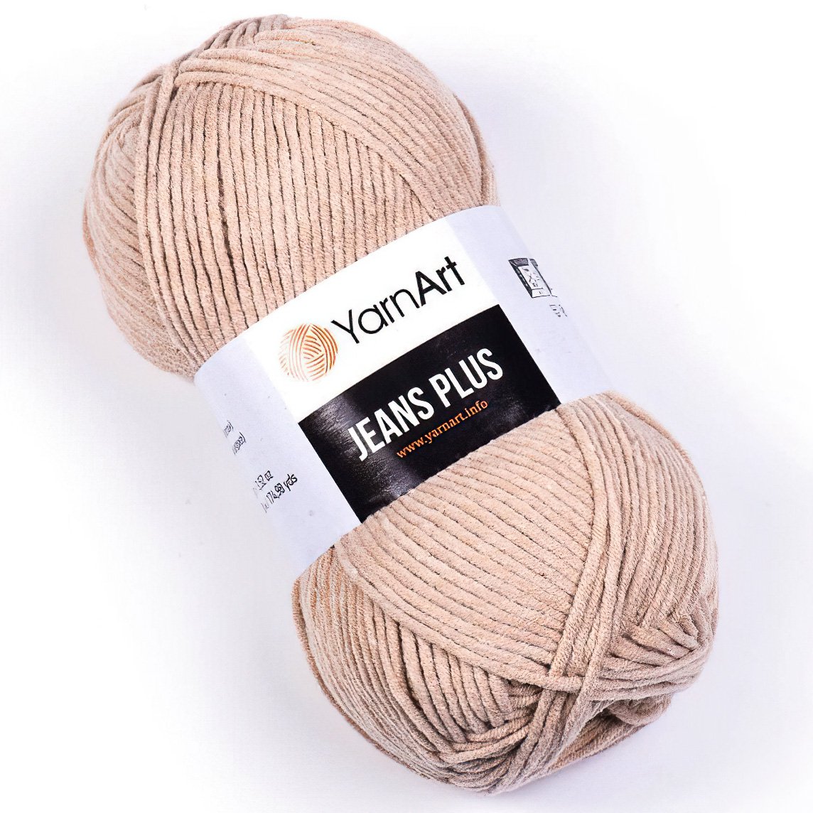 YarnArt Pletací / háčkovací příze JEANS PLUS 87 tělová, jednobarevná, 100g/160m