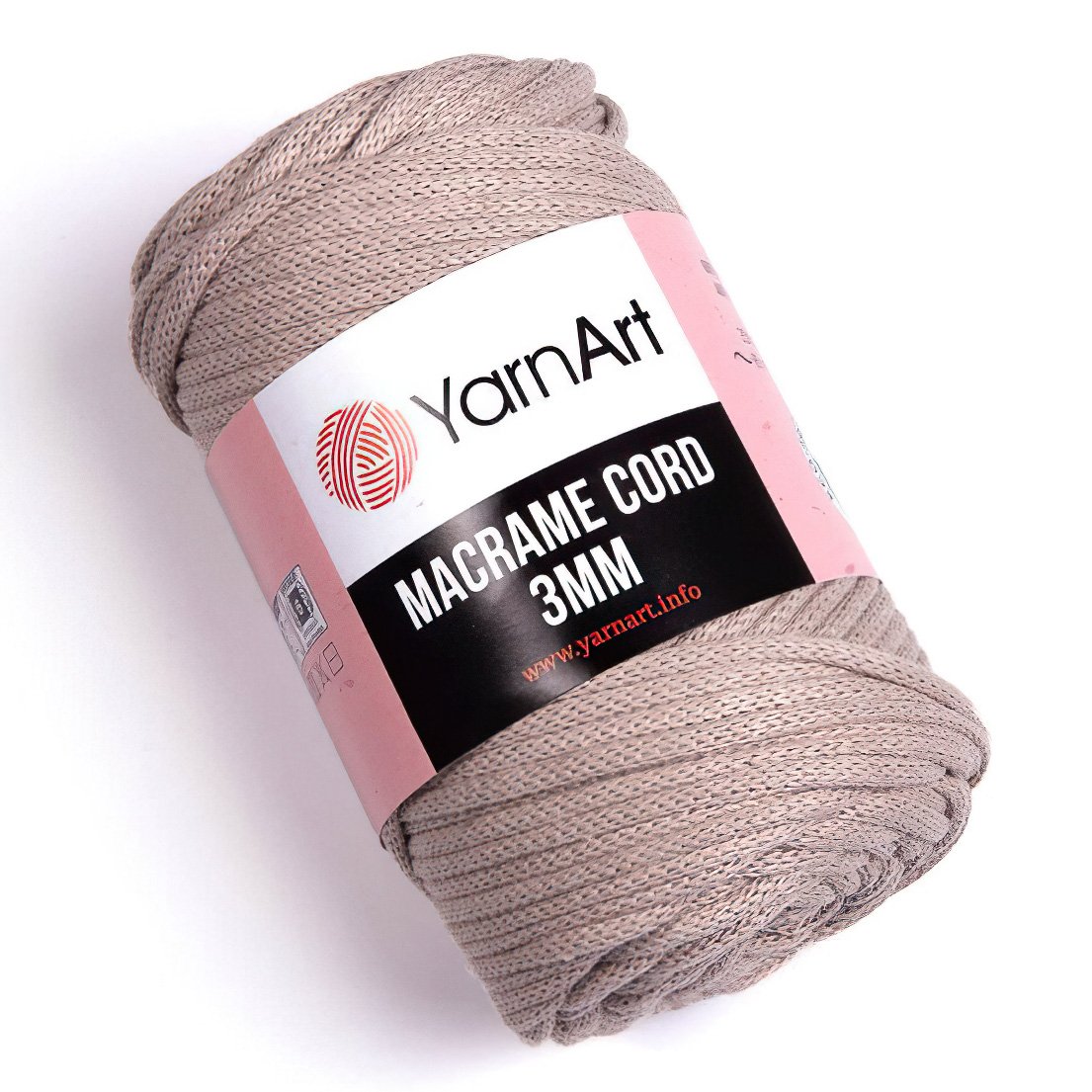 Pletací / háčkovací příze YarnArt MACRAME CORD 3mm 753 béžová, jednobarevná 250g/85m