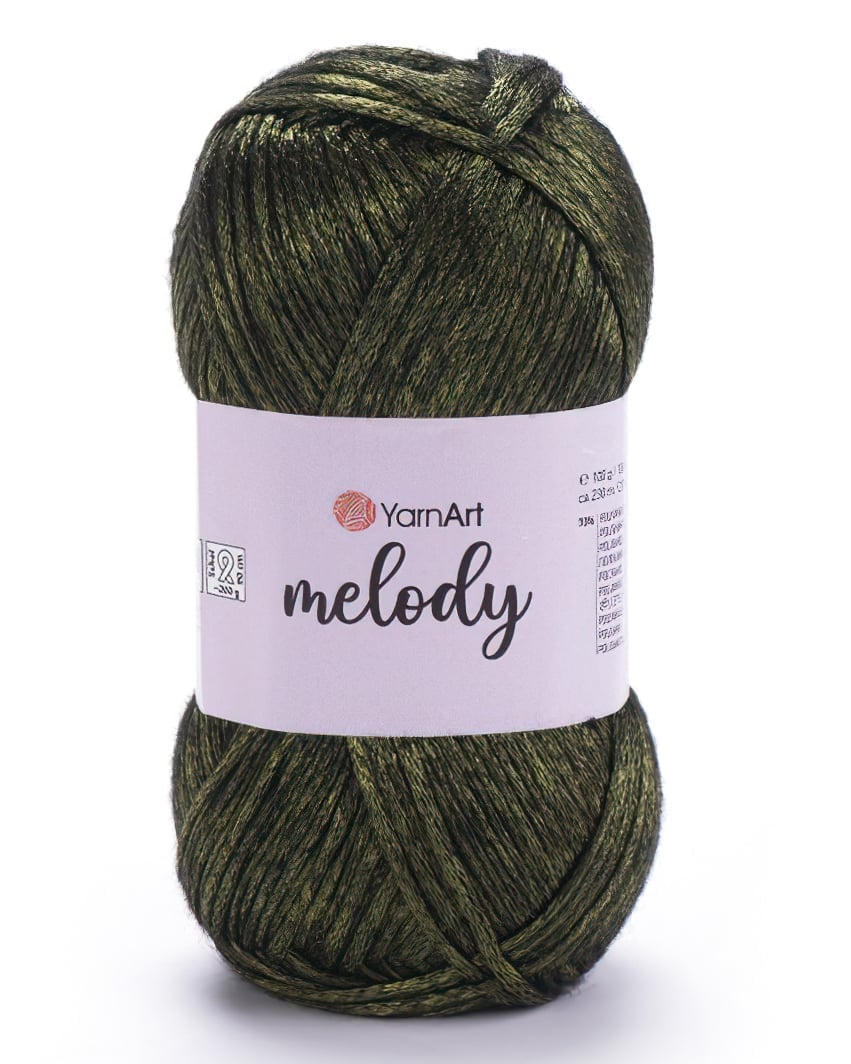 Pletací / háčkovací příze YarnArt MELODY 898 brčálově zelená, efektní, 100g/230m