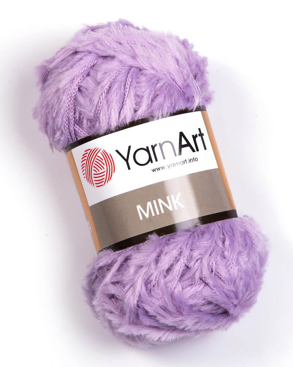 Pletací / háčkovací příze YarnArt MINK 350 světle fialová, kožešinový efekt, jednobarevná 50g/75m