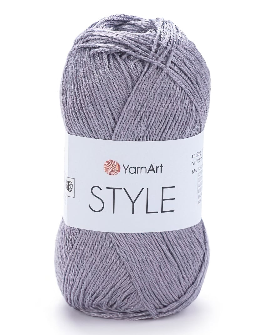 Pletací / háčkovací příze YarnArt STYLE 667 světle šedá, jednobarevná, viskózová, 50g/185m