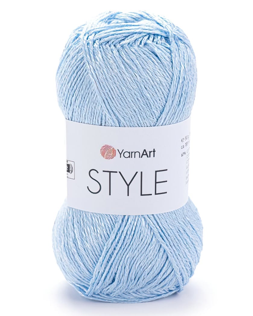 Pletací / háčkovací příze YarnArt STYLE 668 světle modrá, jednobarevná, viskózová, 50g/185m