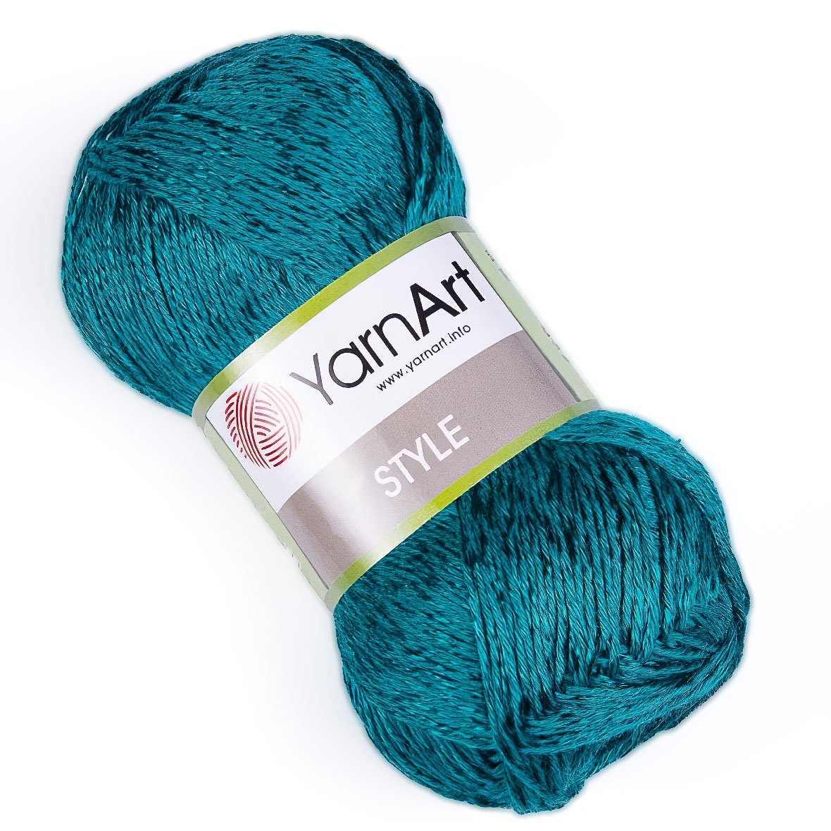 Pletací / háčkovací příze YarnArt STYLE 677 tmavá tyrkysová, jednobarevná, viskózová, 50g/185m