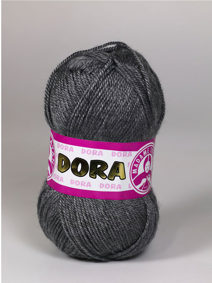 Pletací příze Madame Tricote paris DORA 009 tmavě šedá, klasická, 100g/250m