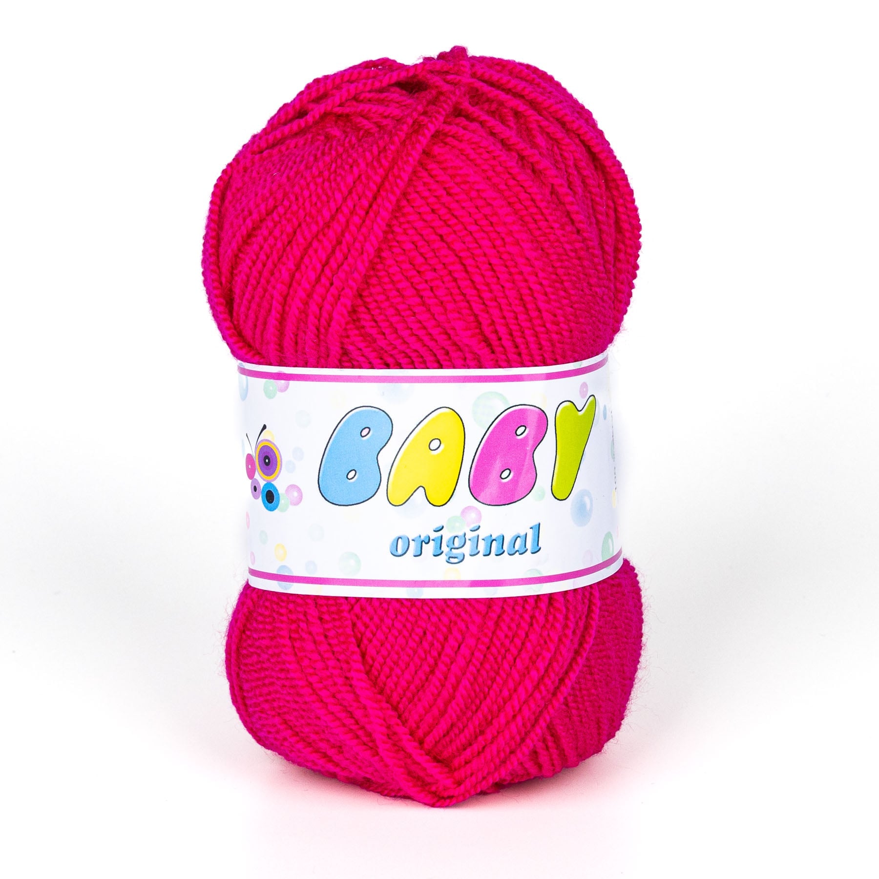 Pletací příze Storex BABY ORIGINAL 474 tmavě ostře růžová, klasická, 50g/220m
