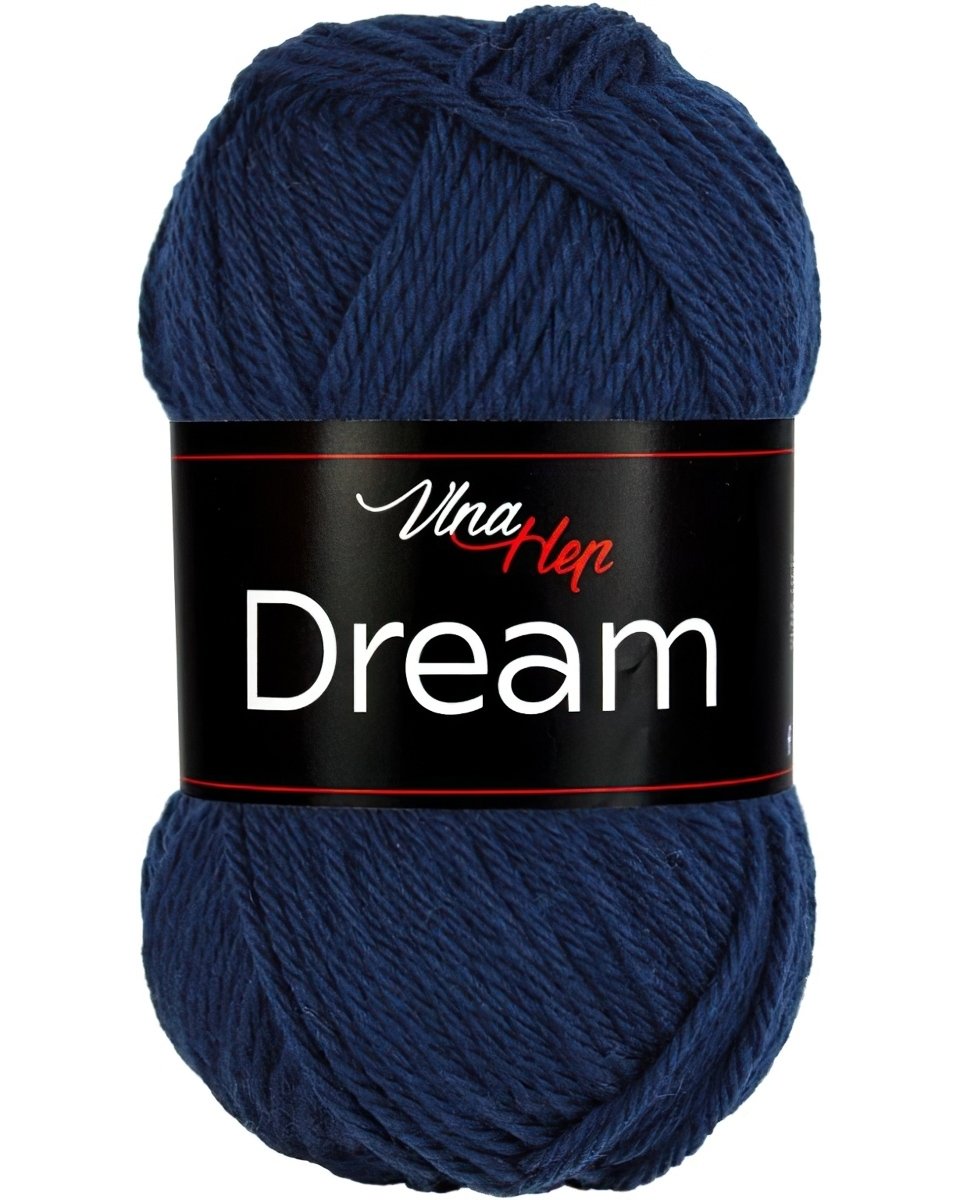 Pletací příze Vlna Hep DREAM 6409 námořnicky modrá, 100% merino vlna, jednobarevná, 50g/125m