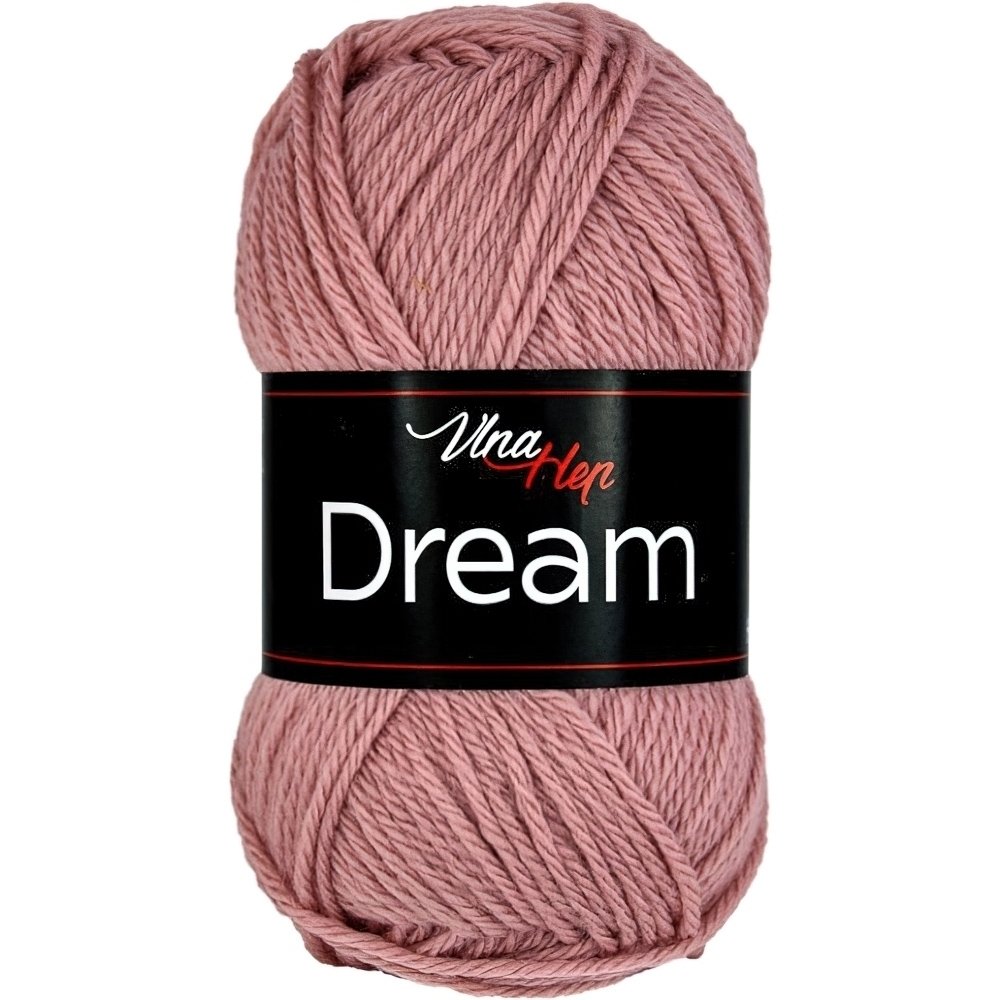 Vlna Hep pletací příze DREAM 6414 starorůžová, 100% merino vlna, jednobarevná, 50g/125m