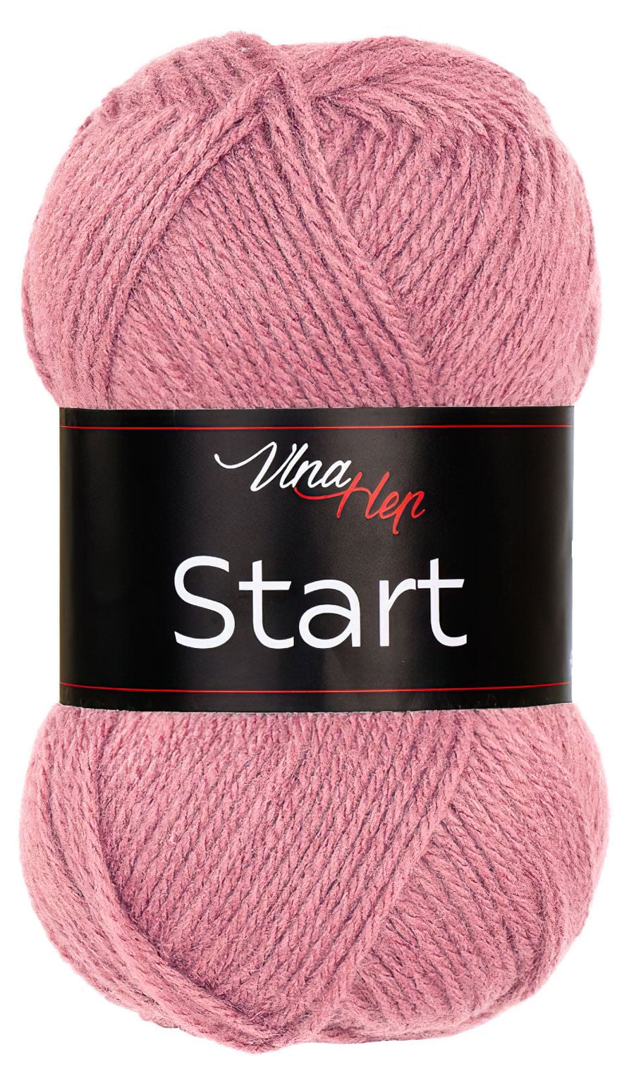 Levně Pletací příze Vlna-Hep START 41071 sytá starorůžová, klasická, 50g/150m