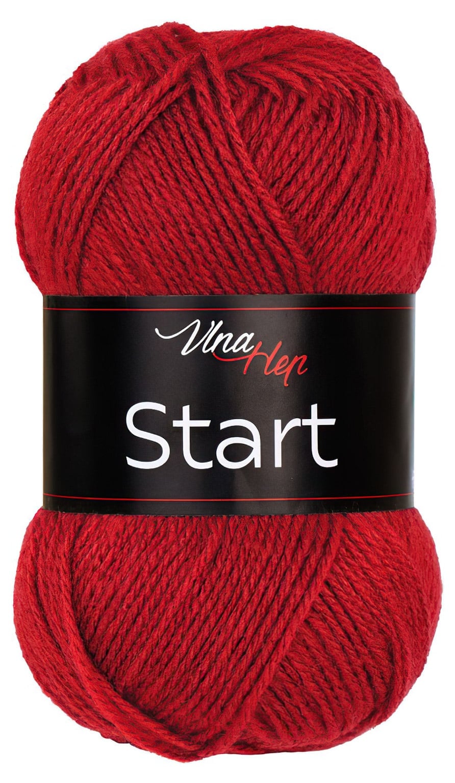 Pletací příze Vlna-Hep START 41158 červená, klasická, 50g/150m