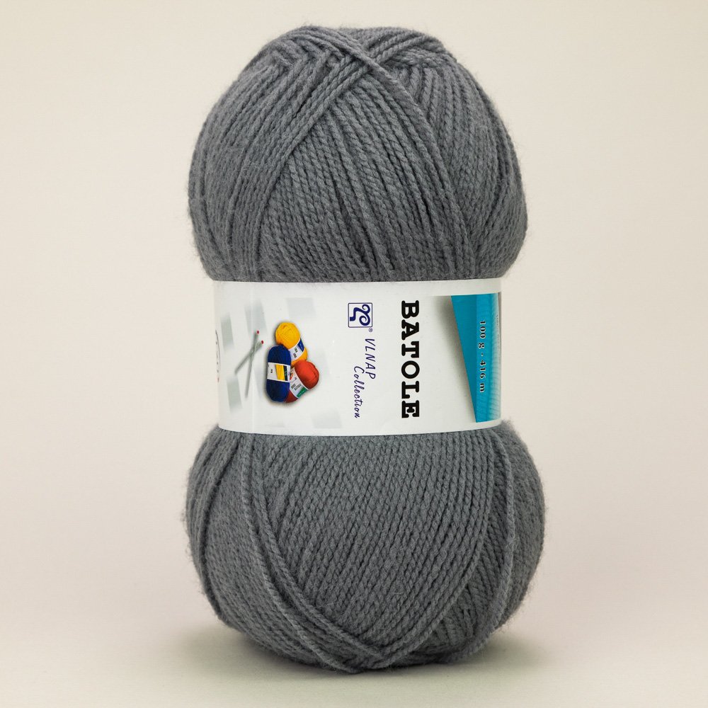 Pletací příze Vlnap BATOLE 58055 tmavě šedá, klasická, 100g/416m